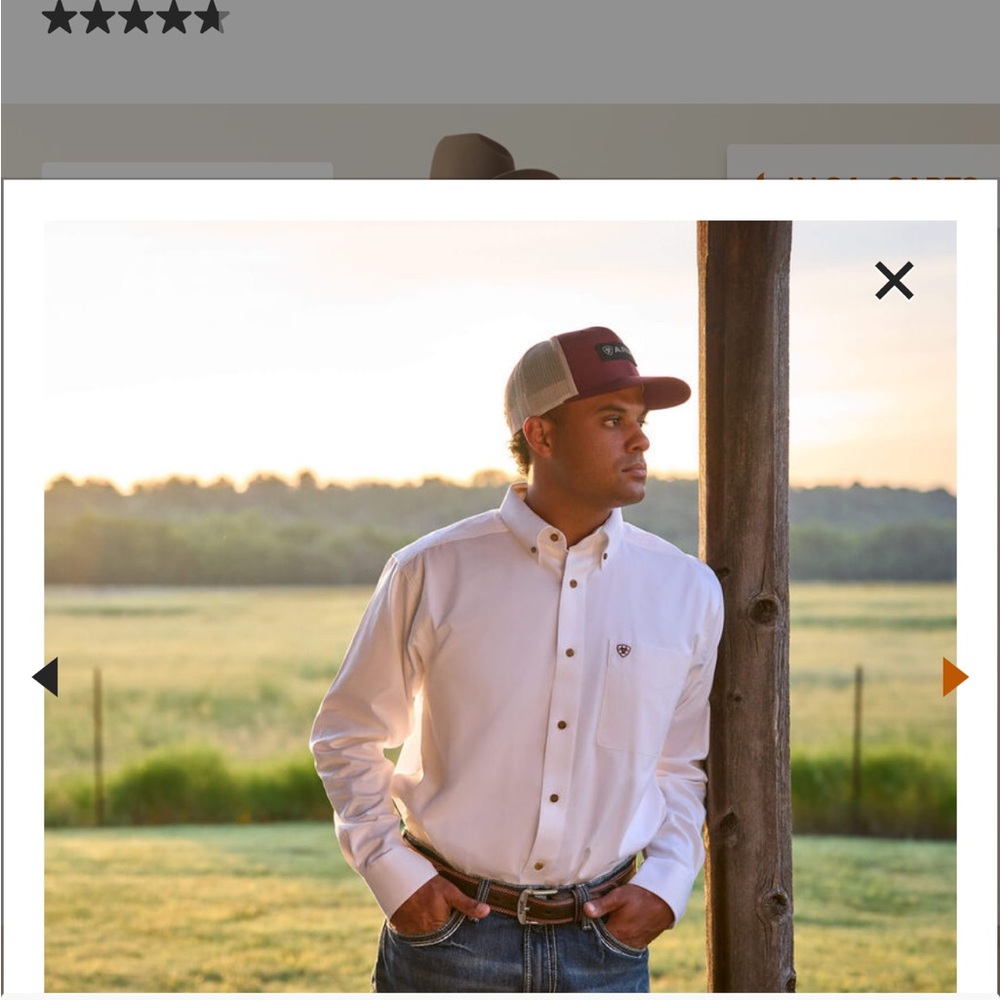 White Ariat Button-Up Shirt NWT